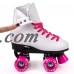 Cal 7 Soft Boot Roller Skate, Retro Fashion High Top Design in Faux Leather for Indoor & Outdoor (Pink, Youth 6 / Men's 6 / Women's 7))   